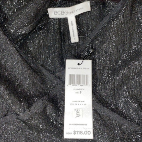 NWT {BCBGeneration} Black Sparkle Dress Size‎ Small - Picture 8 of 10